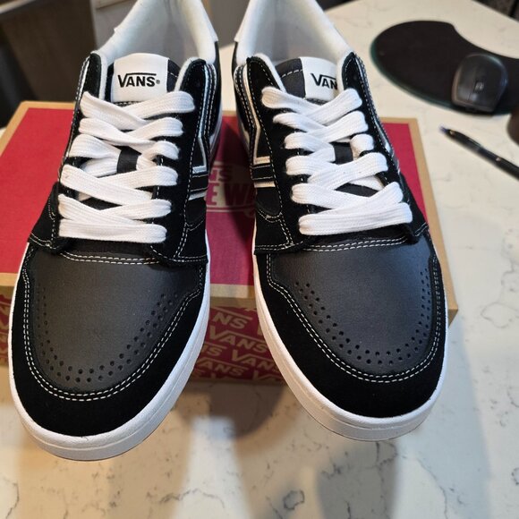 Vans Lowland 2.0 Black/White VN000D6RBZW Skateboard Everyday Sneakers MENS SZ 10 - Picture 4 of 11